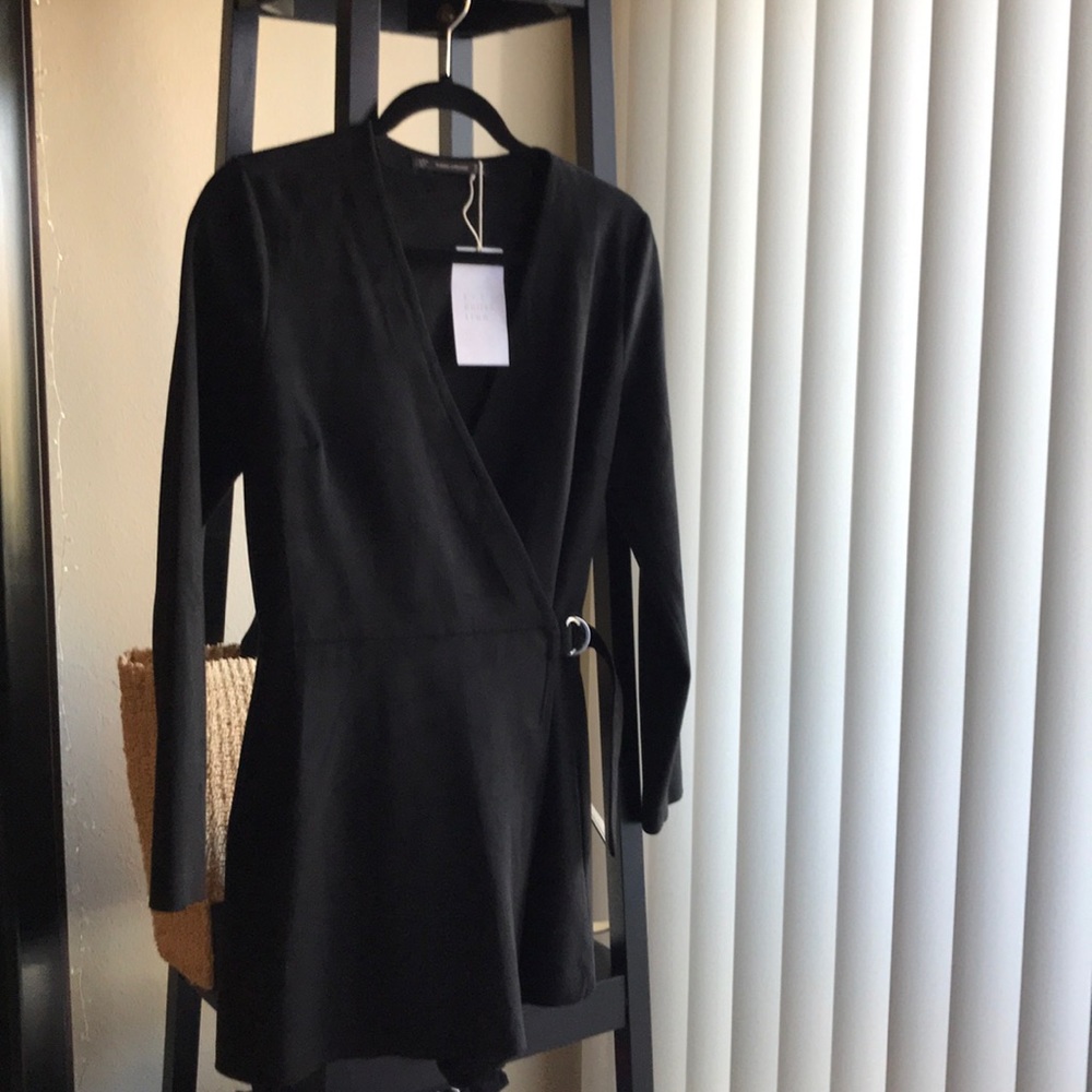 Zara Black long sleeve Romper